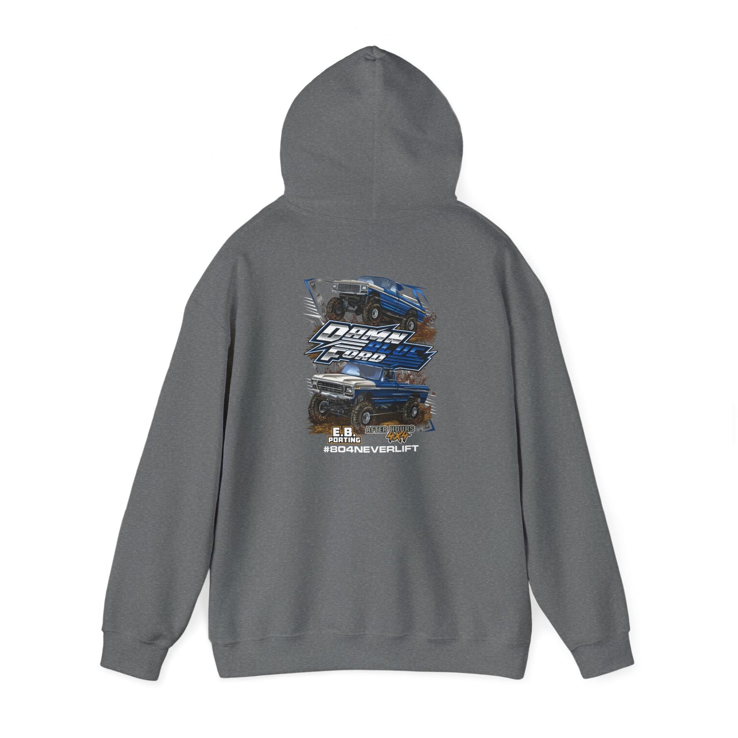 OG Damn Blue Ford Hoodie---Gildan 185000