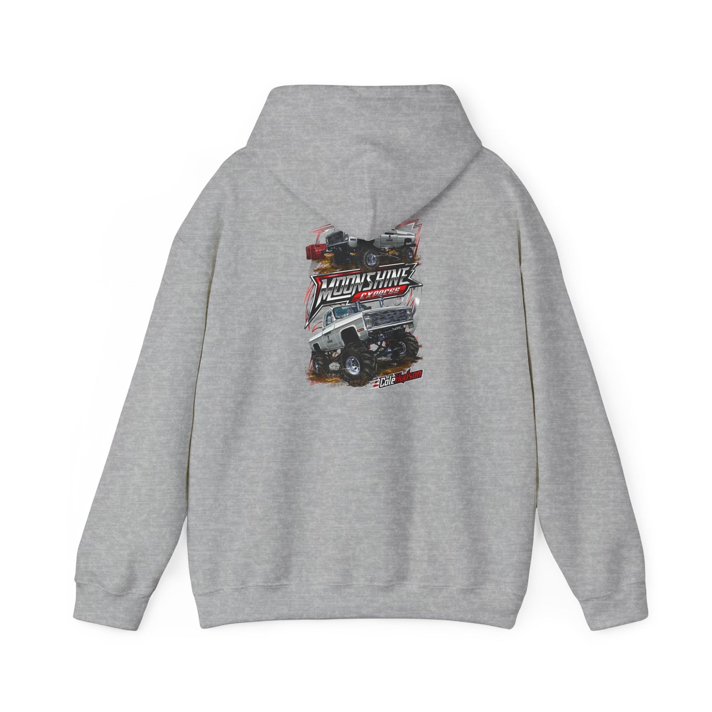 Moonshine Express Hoodie Left Chest-Gildan 185000