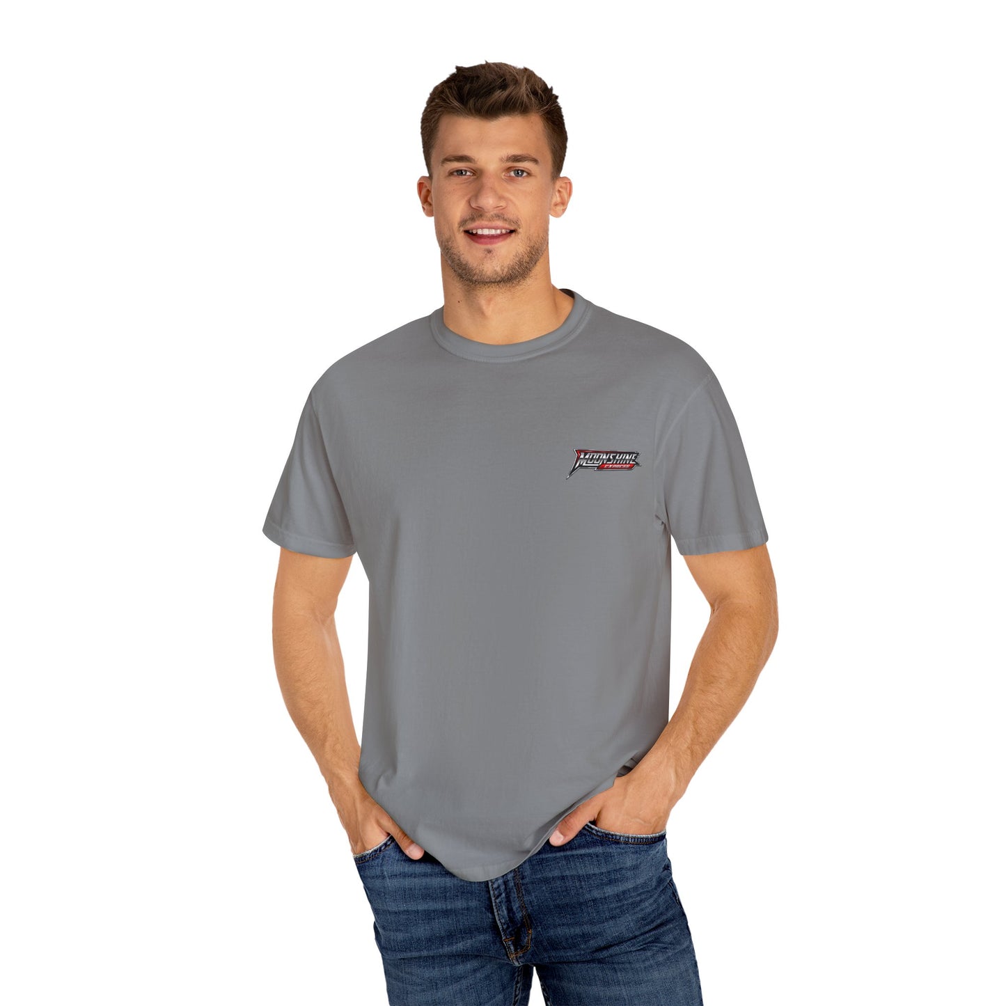 Moonshine Express T Shirt Left Chest ---Comfort Colors® · 1717