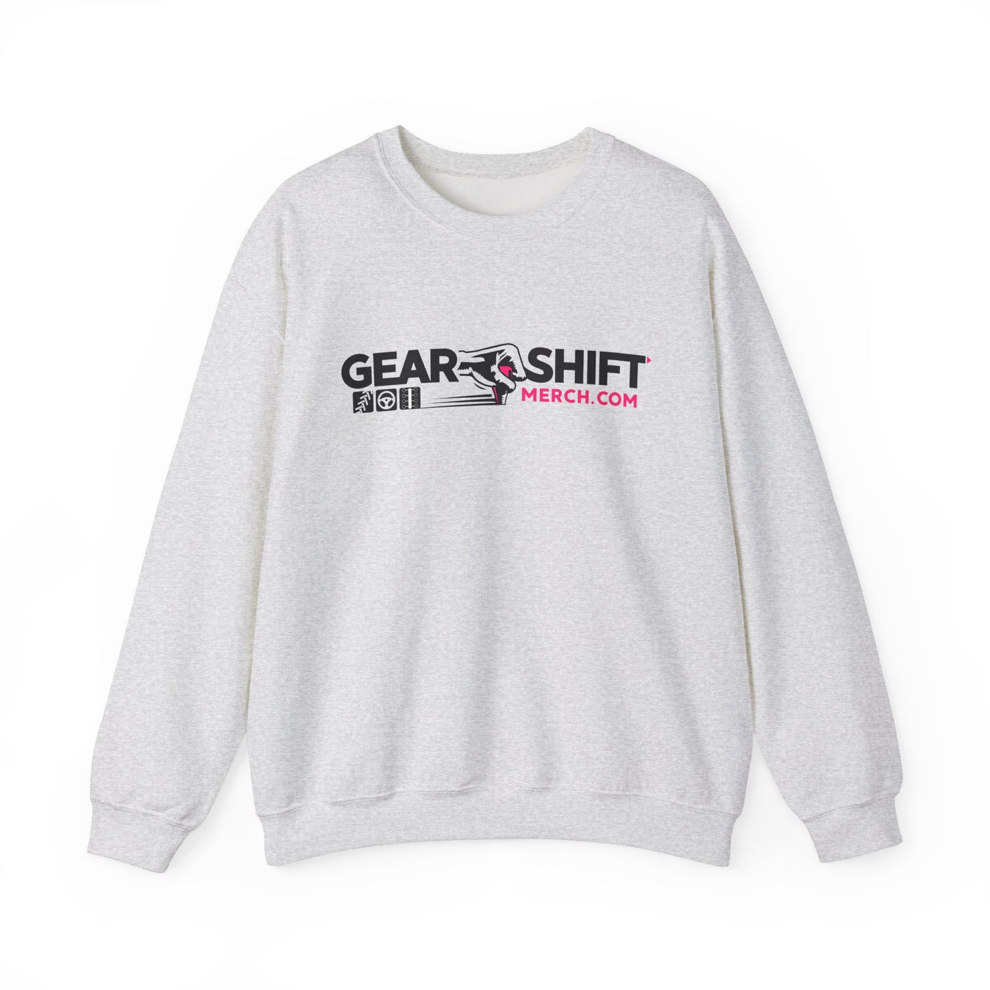 Pink Logo Gear Shift Merch Crewneck Sweatshirt ---Gildan 185000