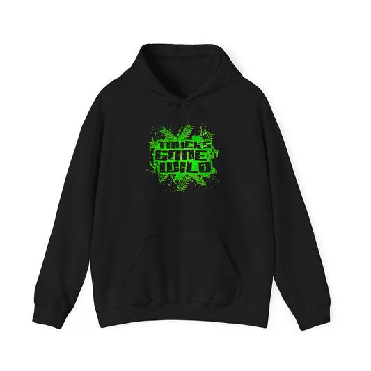 Trucks Gone Wild Hoodie Green---Gildan 185000