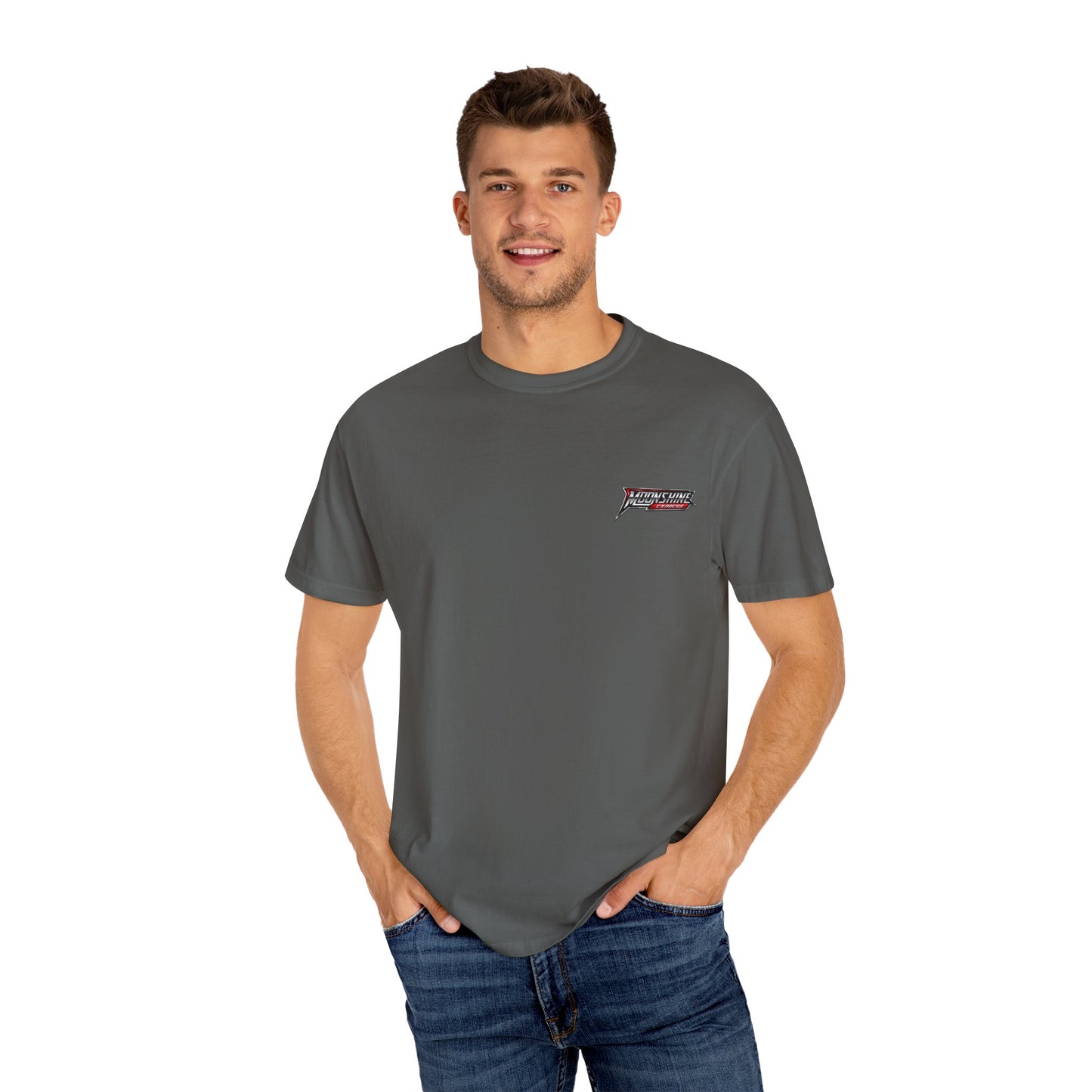 Moonshine Express T Shirt Left Chest ---Comfort Colors® · 1717