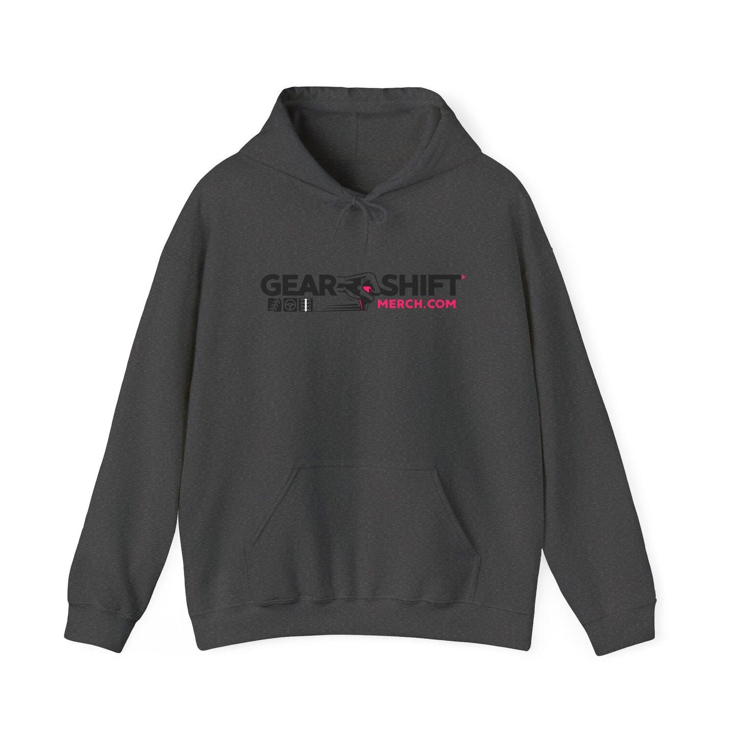 Pink Logo Gear Shift Merch Hoodie ---Gildan 185000