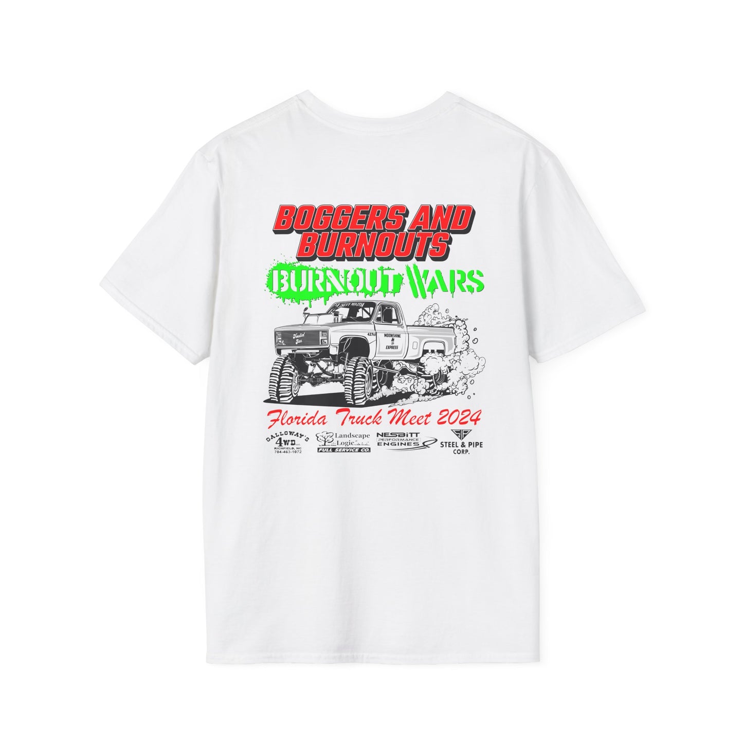 Moonshine Express Burnout Wars Tee Left Chest---Gildan Softstyle 64000