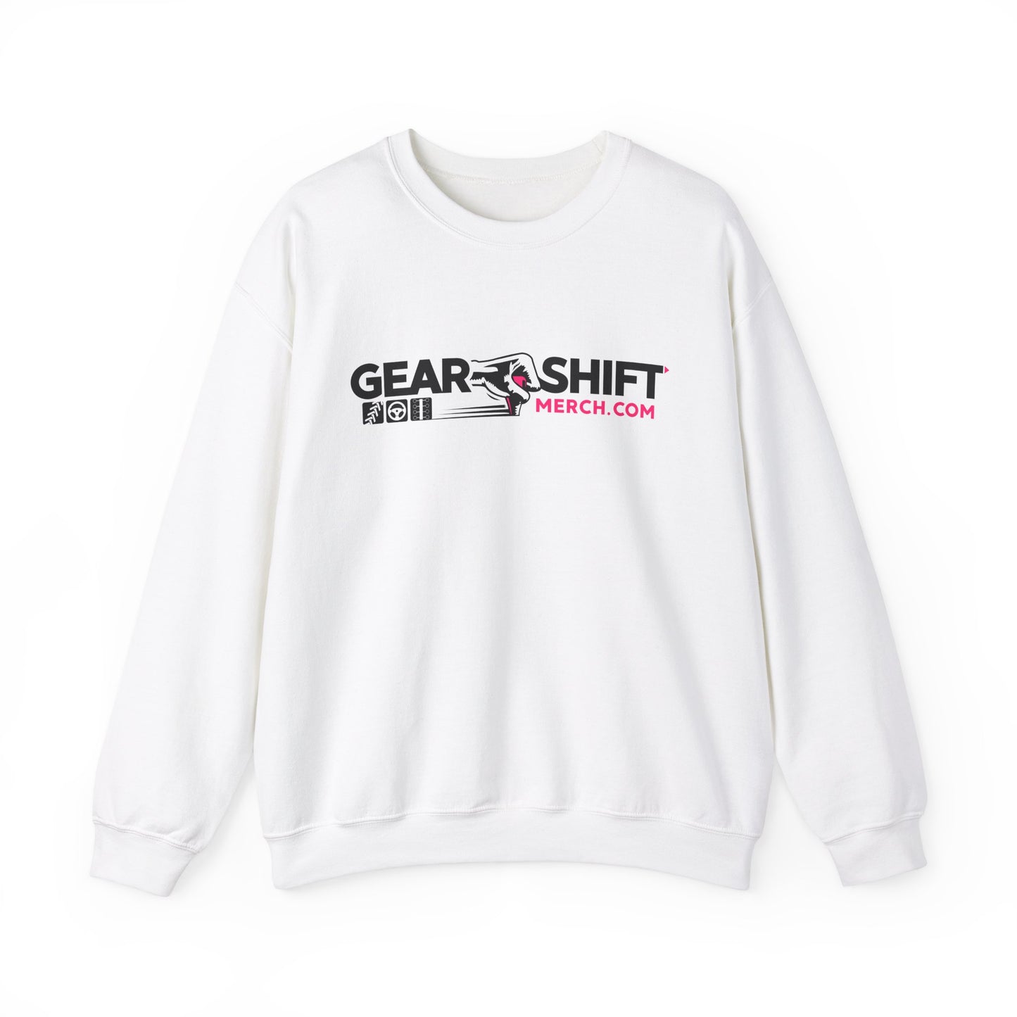 Pink Logo Gear Shift Merch Crewneck Sweatshirt ---Gildan 185000