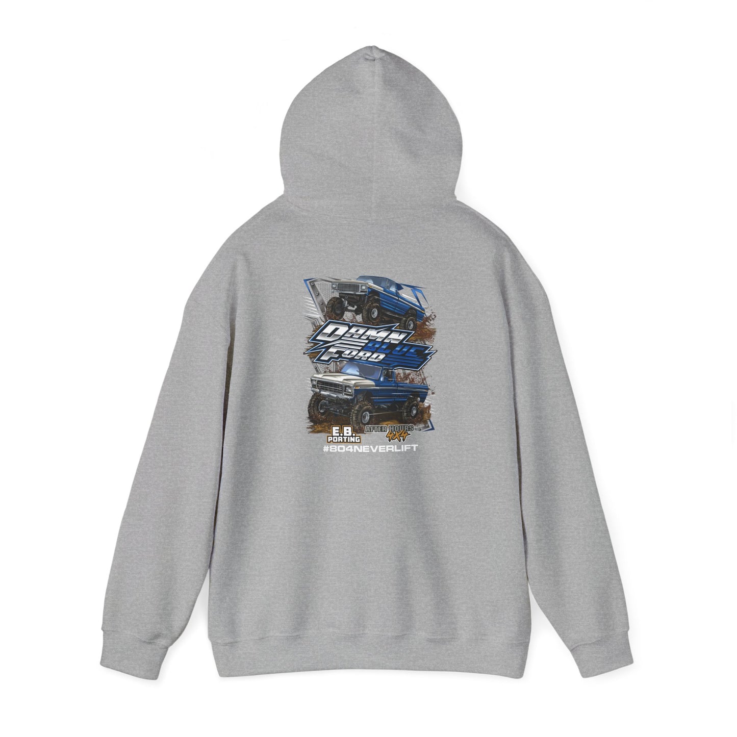 OG Damn Blue Ford Hoodie---Gildan 185000