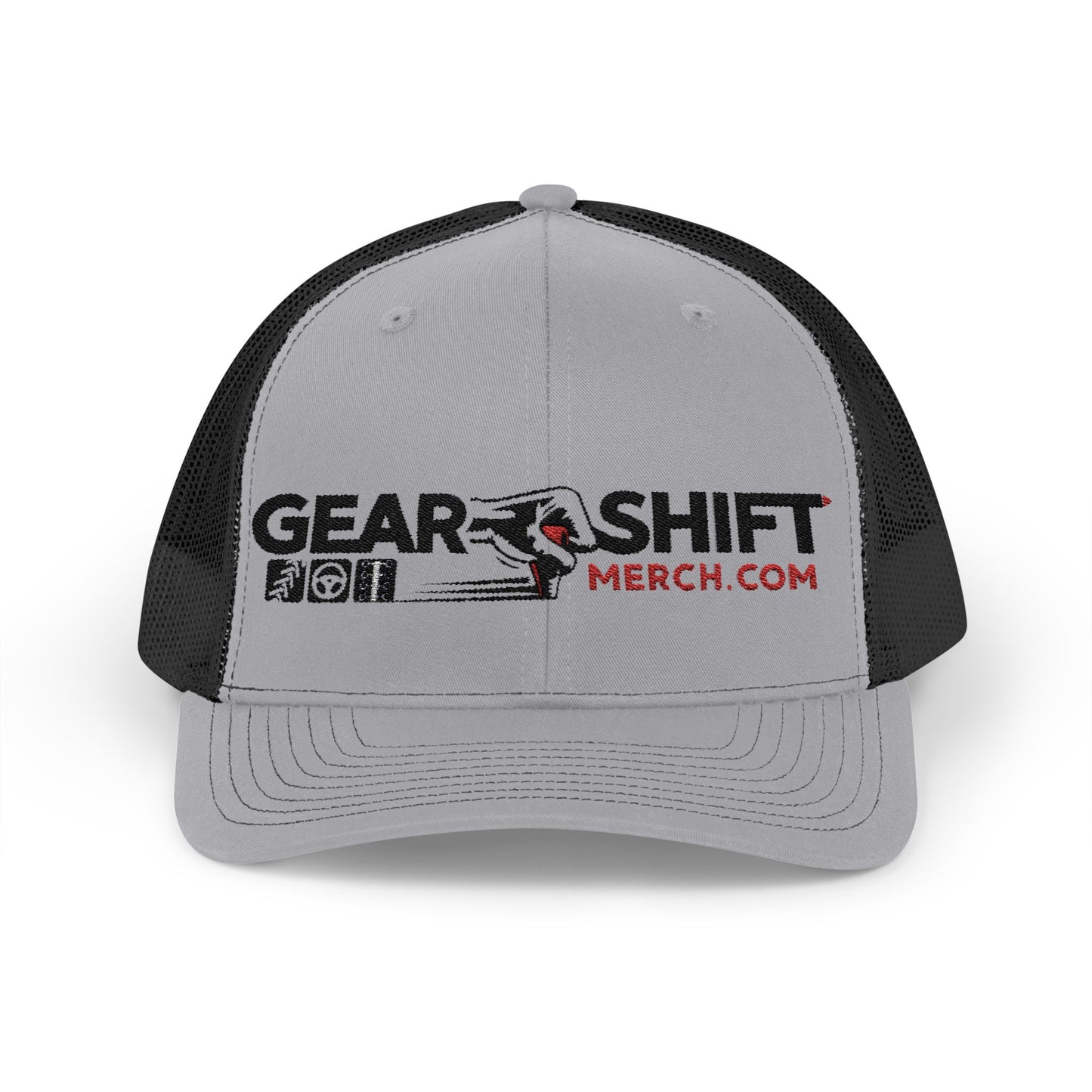 Embroidered Gear Shift Merch Snapback Trucker Cap