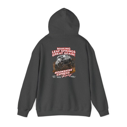 Moonshine Express Make Leaf Springs Great Again Hoodie Full Chest-Gildan 185000