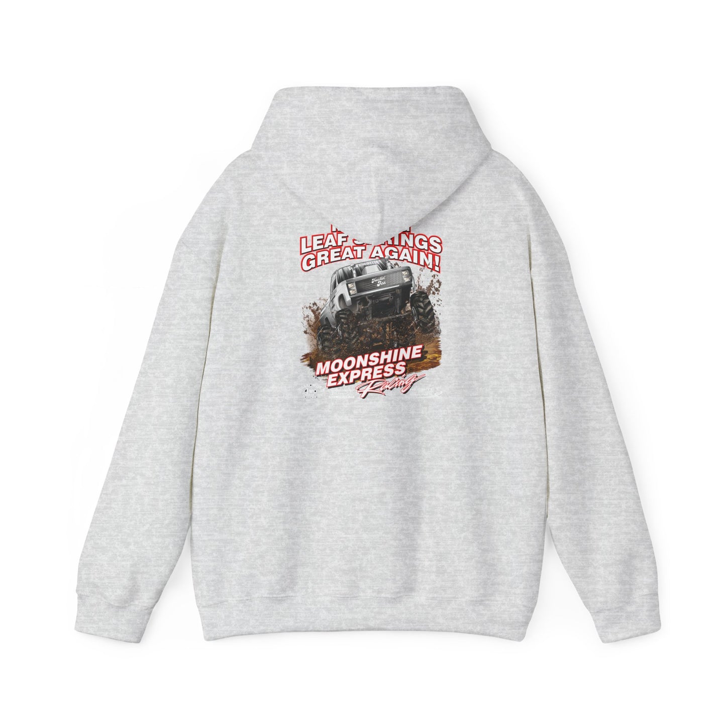 Moonshine Express Make Leaf Springs Great Again Hoodie Full Chest-Gildan 185000