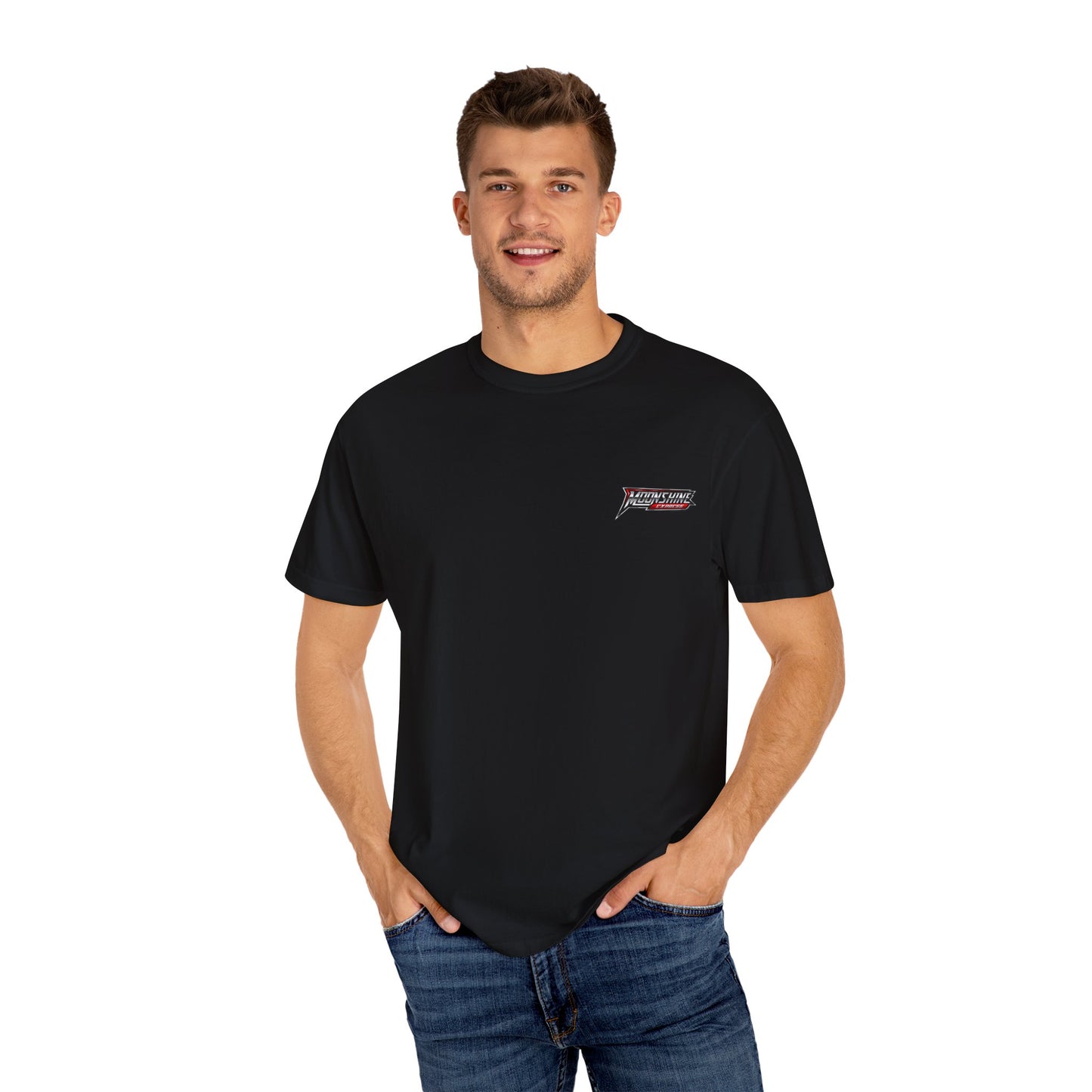 Moonshine Express T Shirt Left Chest ---Comfort Colors® · 1717