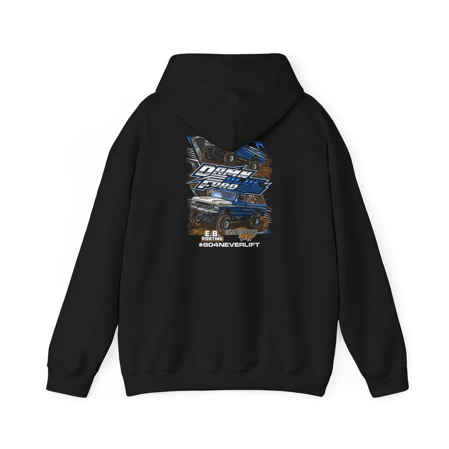 OG Damn Blue Ford Hoodie---Gildan 185000