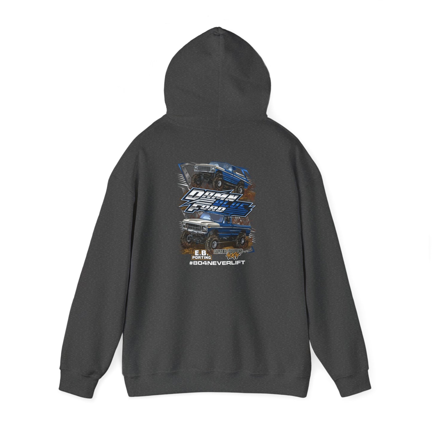 OG Damn Blue Ford Hoodie---Gildan 185000